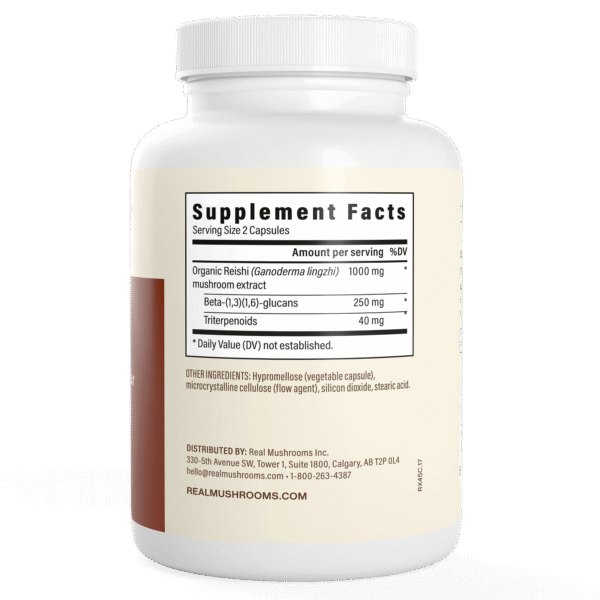 Reishi-90-back_hide-ca Organic Reishi Mushroom Capsules
